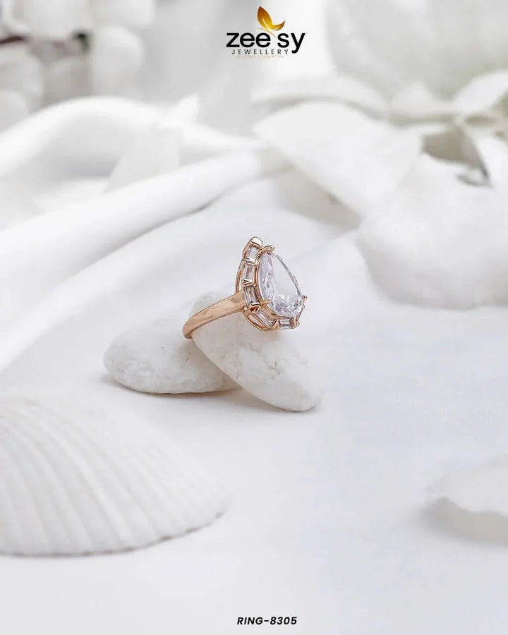Ring-8305 White Finger Ring - Zeesy Jewellery Pakistan | Premium Artificial & Imitation Jewellery
