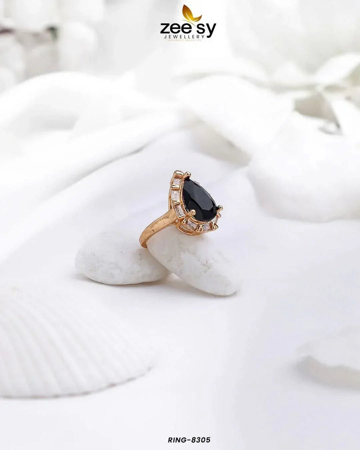 Ring-8305 Black Finger Ring - Zeesy Jewellery Pakistan | Premium Artificial & Imitation Jewellery