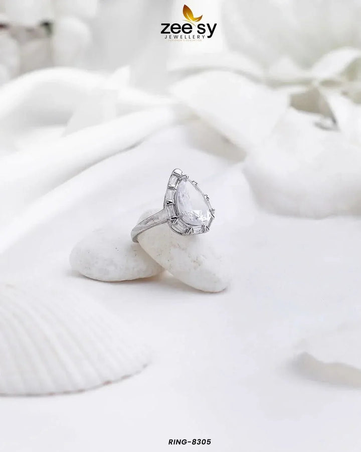 Ring-8305 Silver Finger Ring - Zeesy Jewellery Pakistan | Premium Artificial & Imitation Jewellery