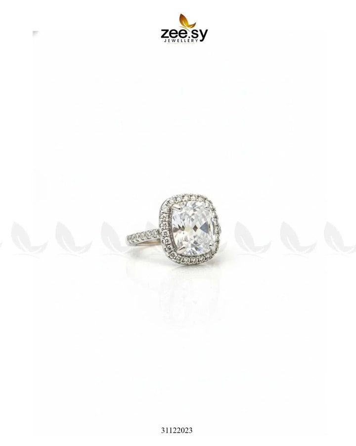 Opulent Faceted Cubic Cluster Ring Finger Ring - Zeesy Jewellery Pakistan | Premium Artificial & Imitation Jewellery