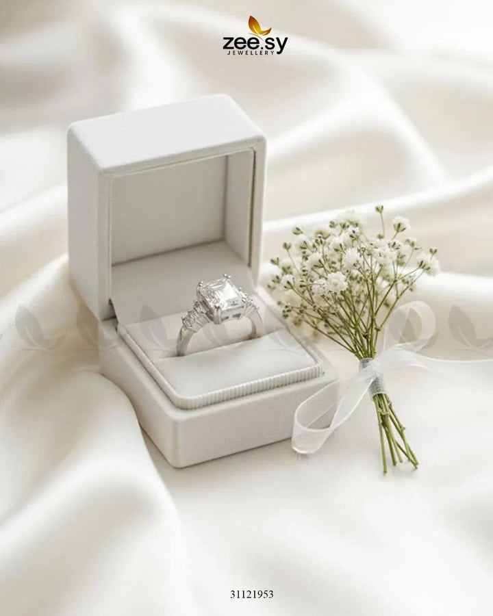 Rich Bold Square Cluster Ring Finger Ring - Zeesy Jewellery Pakistan | Premium Artificial & Imitation Jewellery
