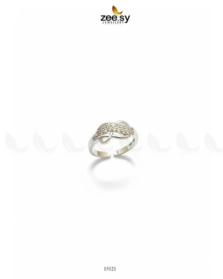 Wave Grace Cluster Pave Ring Finger Ring - Zeesy Jewellery Pakistan | Premium Artificial & Imitation Jewellery