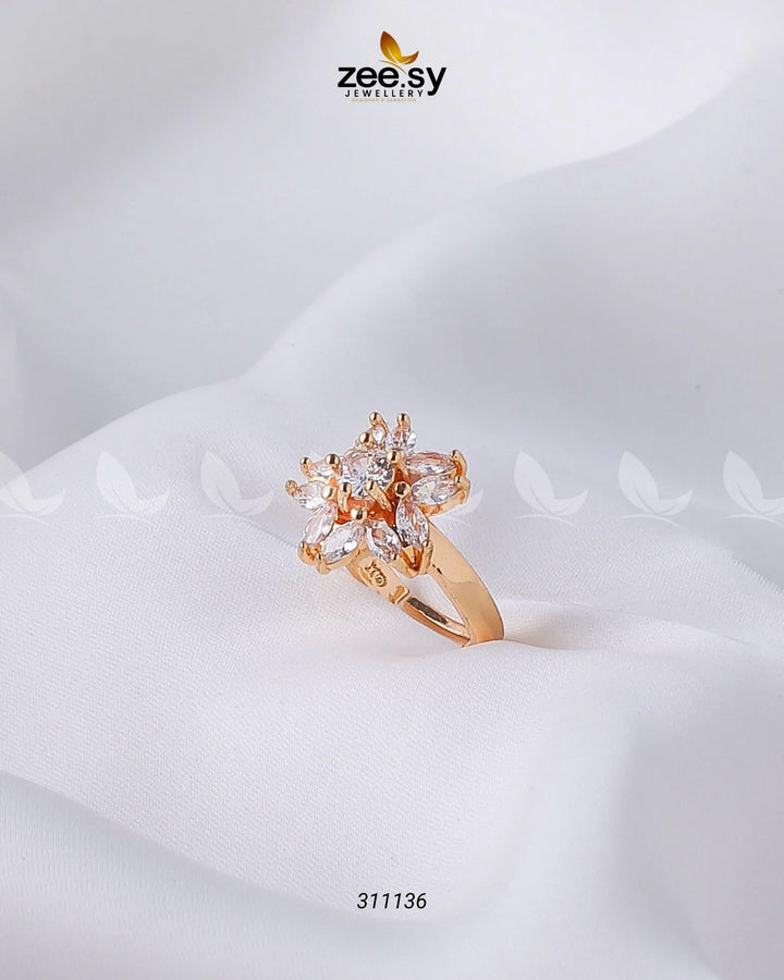 Daisy Ring Golden Pearl Finger Ring - Zeesy Jewellery Pakistan | Premium Artificial & Imitation Jewellery