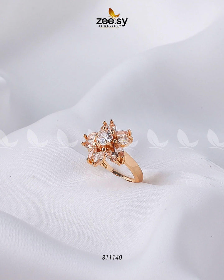 Daisy Ring Champagne Finger Ring - Zeesy Jewellery Pakistan | Premium Artificial & Imitation Jewellery