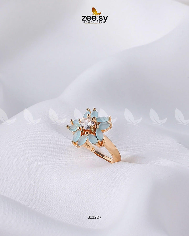 Daisy Ring turquoise Finger Ring - Zeesy Jewellery Pakistan | Premium Artificial & Imitation Jewellery