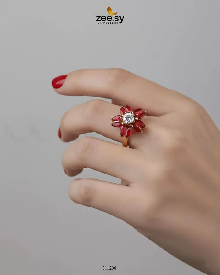 Daisy Ring Finger Ring - Zeesy Jewellery Pakistan | Premium Artificial & Imitation Jewellery