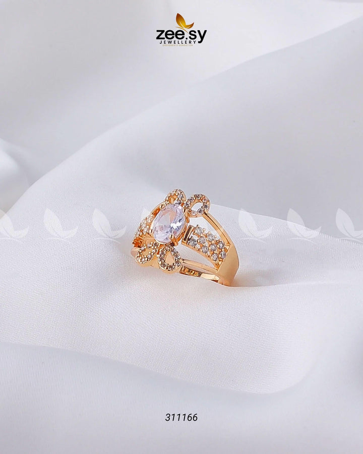 Starlit Ring Golden Pearl Finger Ring - Zeesy Jewellery Pakistan | Premium Artificial & Imitation Jewellery