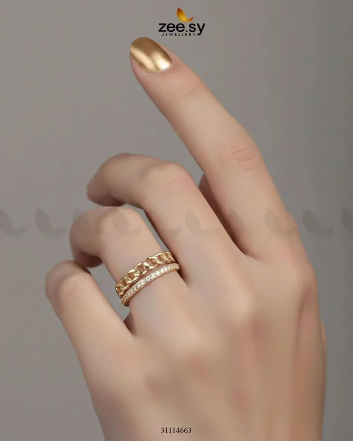 GleamLink Ring Finger Ring - Zeesy Jewellery Pakistan | Premium Artificial & Imitation Jewellery