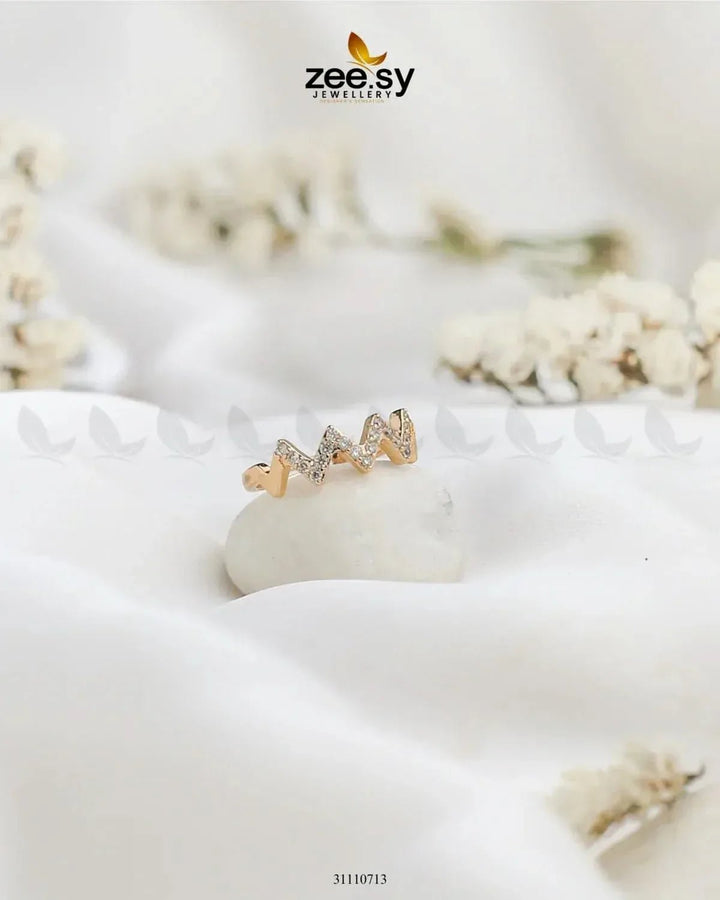 Velmara Ring Golden Finger Ring - Zeesy Jewellery Pakistan | Premium Artificial & Imitation Jewellery