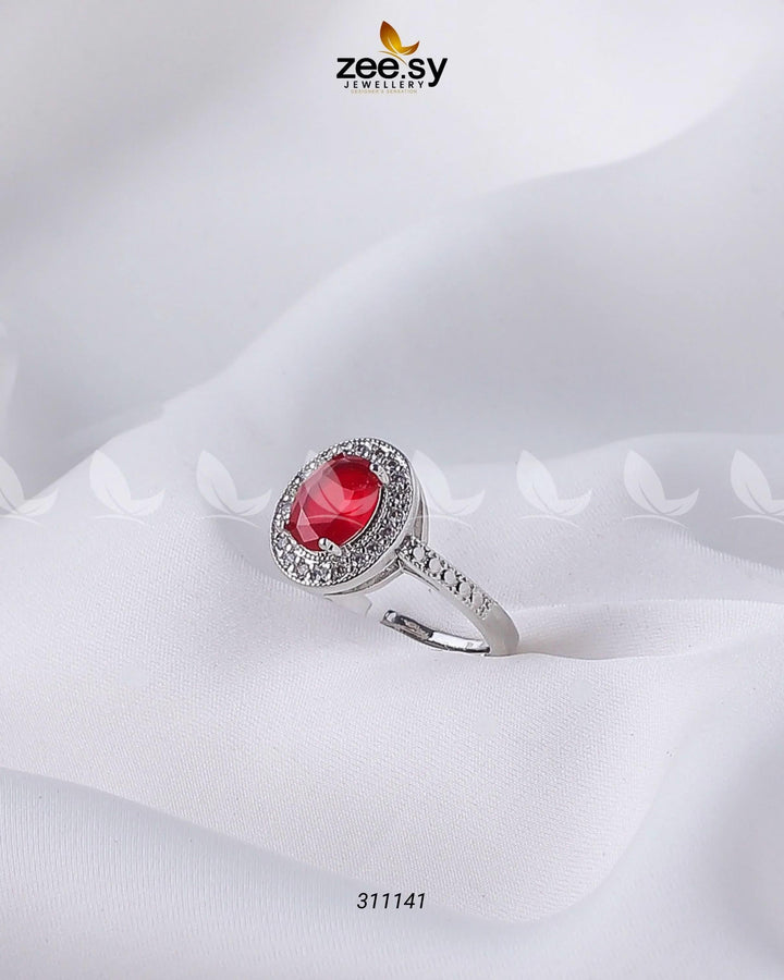 Lobelia Ring Red Finger Ring - Zeesy Jewellery Pakistan | Premium Artificial & Imitation Jewellery