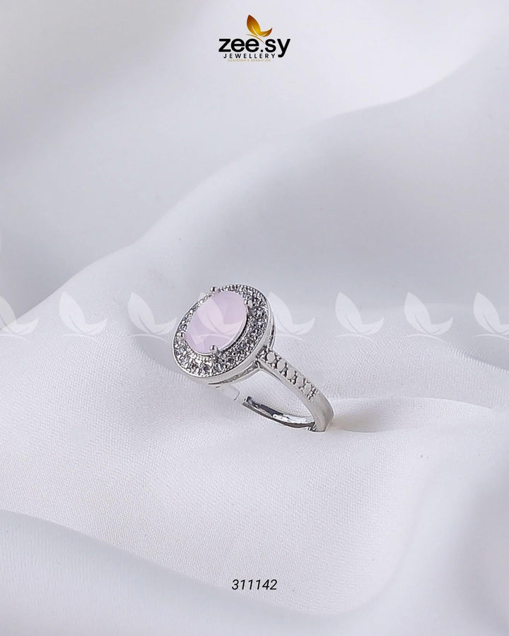 Lobelia Ring Mint pink Finger Ring - Zeesy Jewellery Pakistan | Premium Artificial & Imitation Jewellery
