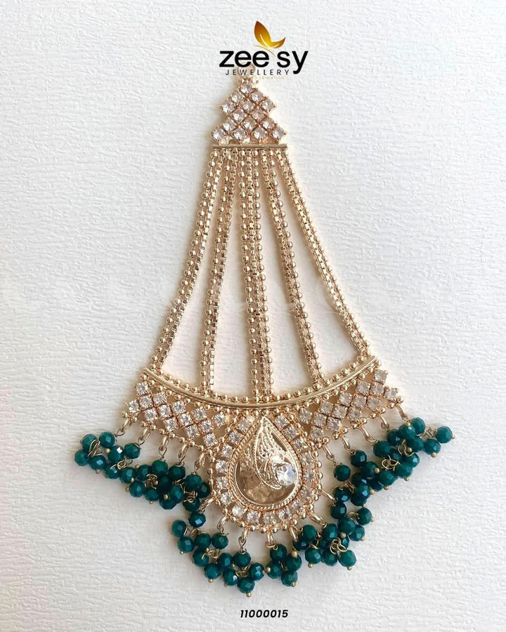 JHUMAR-0073 Green jhumar - Zeesy Jewellery Pakistan | Premium Artificial & Imitation Jewellery
