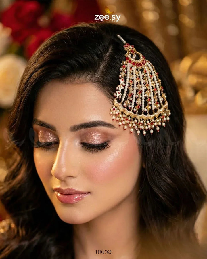 Peacock Gemstone Pearl Jhumar jhumar - Zeesy Jewellery Pakistan | Premium Artificial & Imitation Jewellery