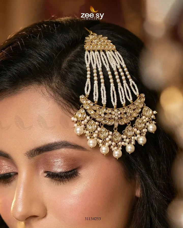Galini Pearl Kundan Jhumar jhumar - Zeesy Jewellery Pakistan | Premium Artificial & Imitation Jewellery