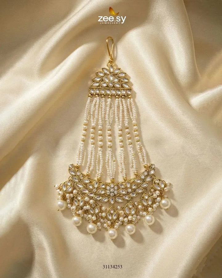 Galini Pearl Kundan Jhumar jhumar - Zeesy Jewellery Pakistan | Premium Artificial & Imitation Jewellery