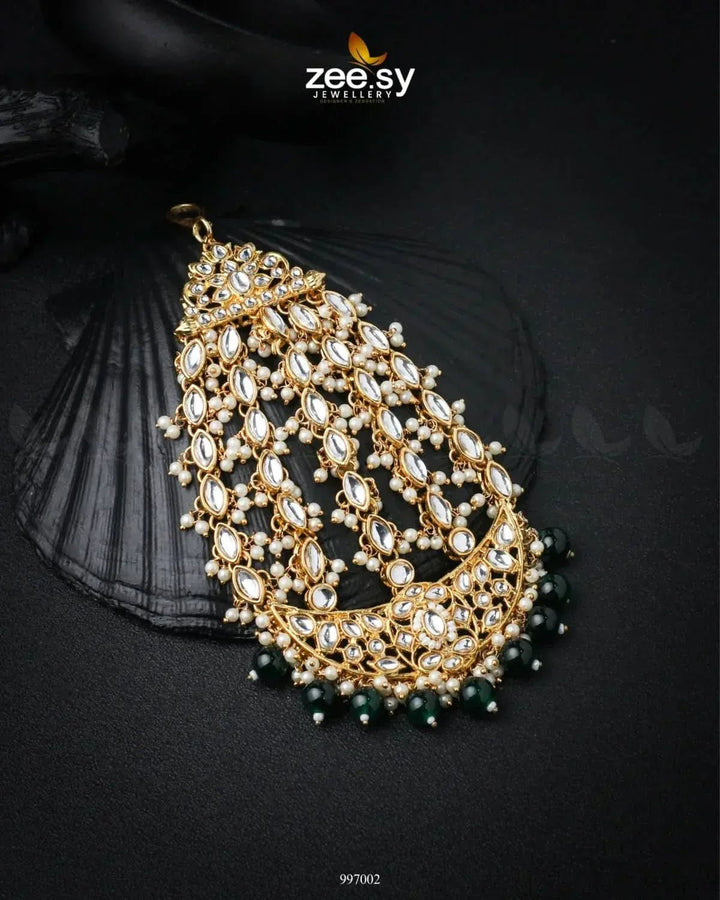 Echinacea Jhumar Green jhumar - Zeesy Jewellery Pakistan | Premium Artificial & Imitation Jewellery
