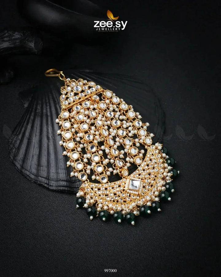 Gloxinia Jhumar Green jhumar - Zeesy Jewellery Pakistan | Premium Artificial & Imitation Jewellery