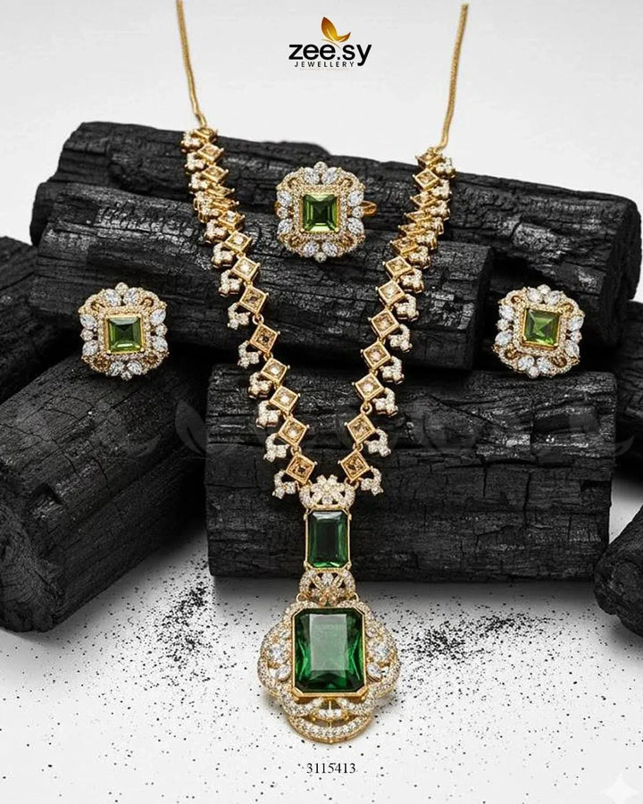 Safina Malla Necklace Set Malla Necklace - Zeesy Jewellery Pakistan | Premium Artificial & Imitation Jewellery
