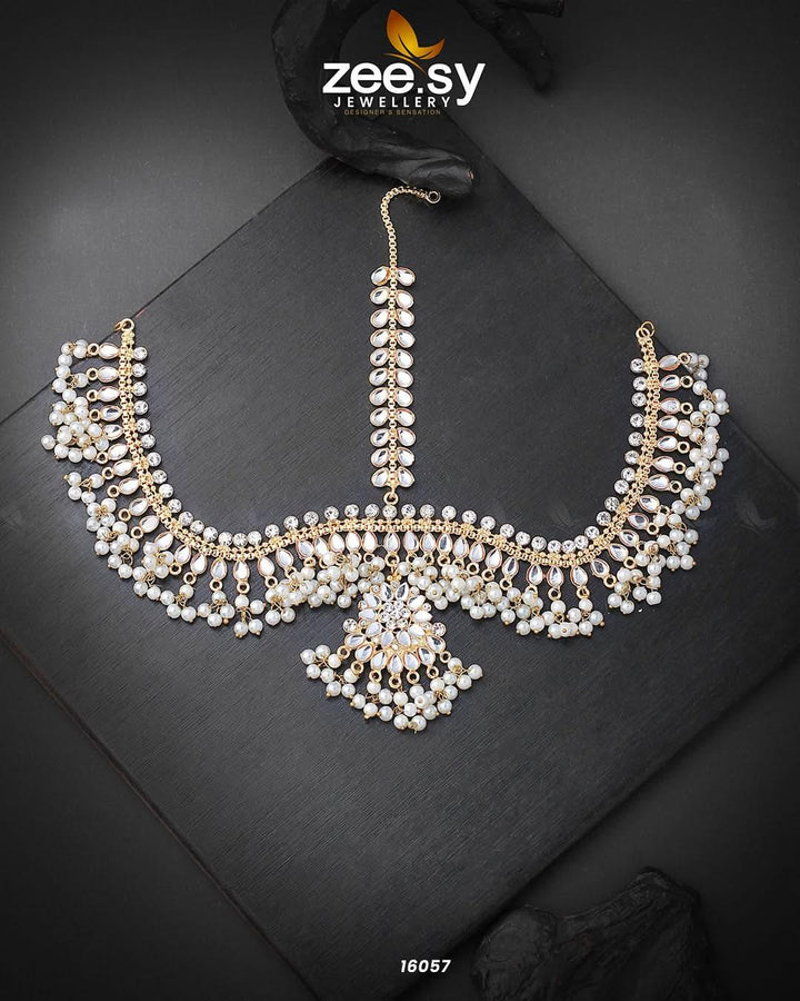 Exquisite Matha Patti Golden MATHA PATI - Zeesy Jewellery Pakistan | Premium Artificial & Imitation Jewellery