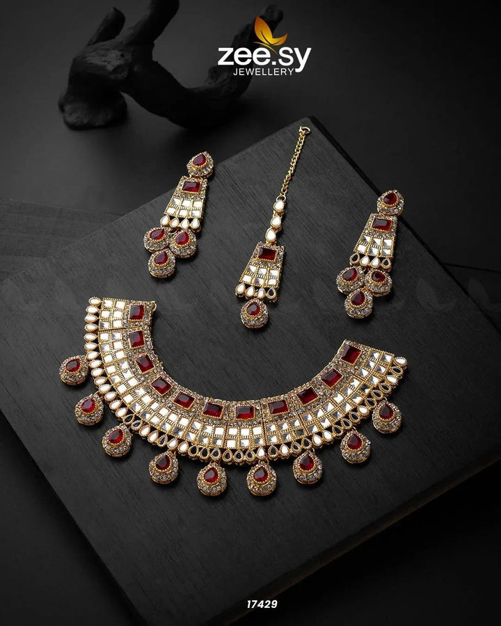 Prestige Necklace Red Necklace Sets - Zeesy Jewellery Pakistan | Premium Artificial & Imitation Jewellery