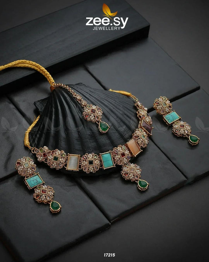 Colorful Symphony Necklace Necklace Sets - Zeesy Jewellery Pakistan | Premium Artificial & Imitation Jewellery