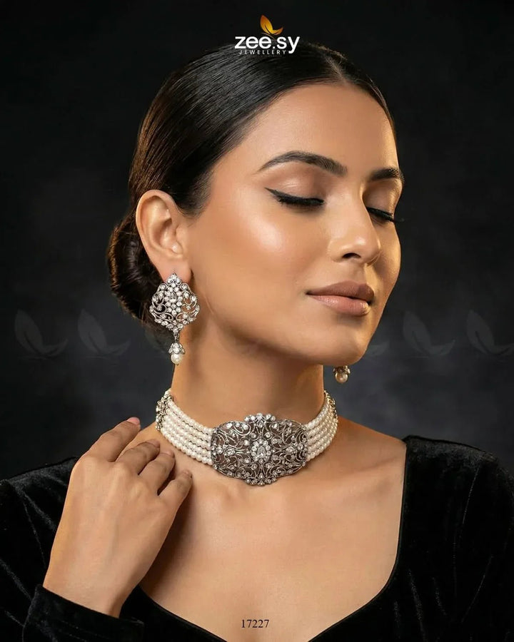 Hyderabadi Choker Set Necklace Sets - Zeesy Jewellery Pakistan | Premium Artificial & Imitation Jewellery