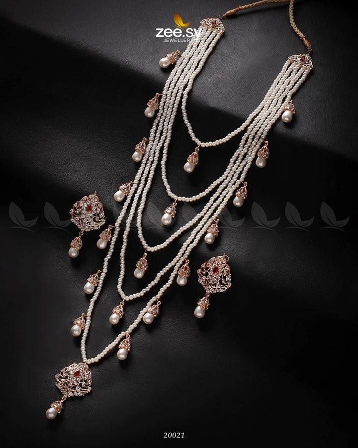Hyderabadi Panch lara Malla Necklace Sets - Zeesy Jewellery Pakistan | Premium Artificial & Imitation Jewellery