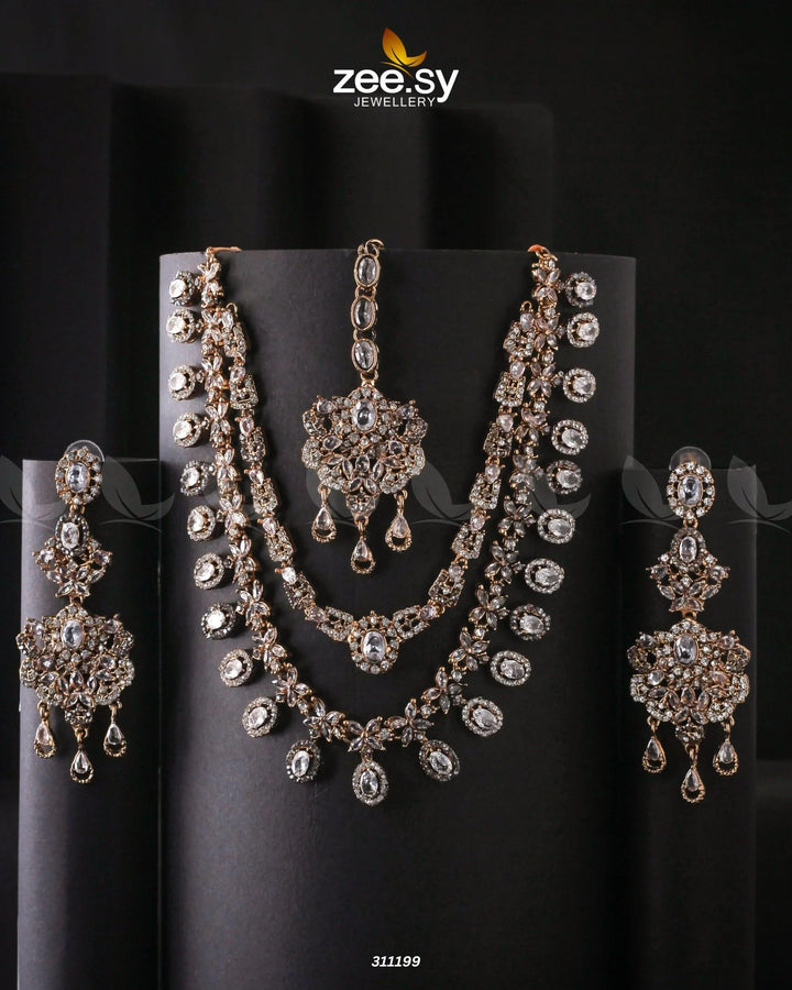 Zarqa Necklace White Necklace Sets - Zeesy Jewellery Pakistan | Premium Artificial & Imitation Jewellery
