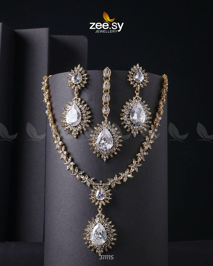 Zilla Necklace White Necklace Sets - Zeesy Jewellery Pakistan | Premium Artificial & Imitation Jewellery
