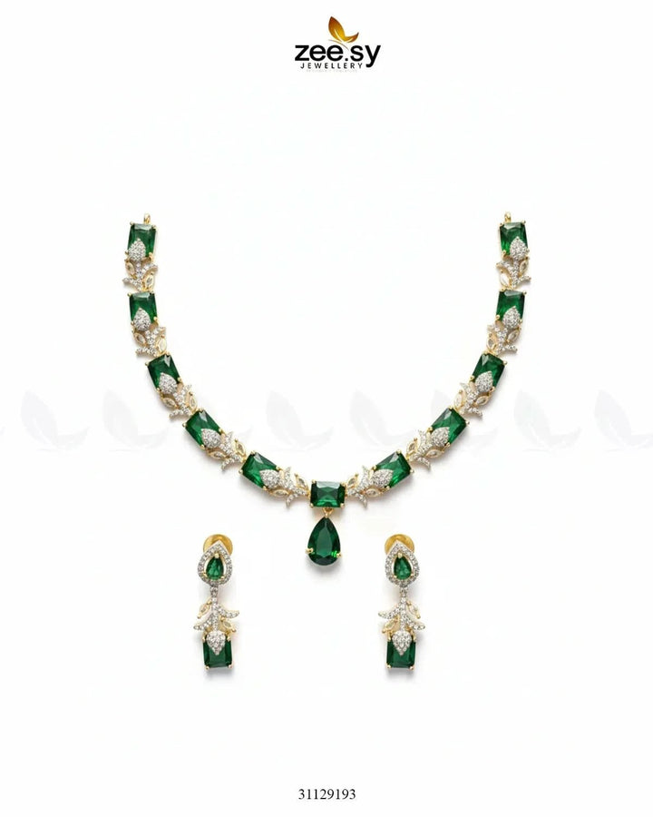 Golden Gilded Statement Necklace Set Necklace Sets - Zeesy Jewellery Pakistan | Premium Artificial & Imitation Jewellery