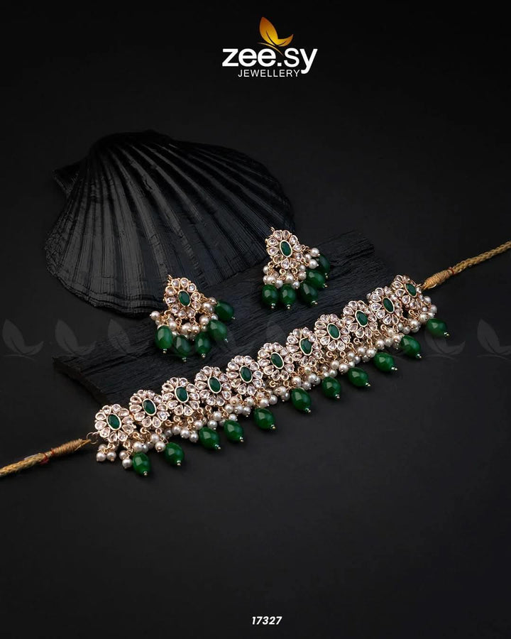 Blooming Flower Necklace Set Necklace Sets - Zeesy Jewellery Pakistan | Premium Artificial & Imitation Jewellery