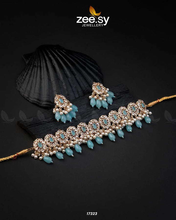 Blooming Flower Necklace Set Necklace Sets - Zeesy Jewellery Pakistan | Premium Artificial & Imitation Jewellery