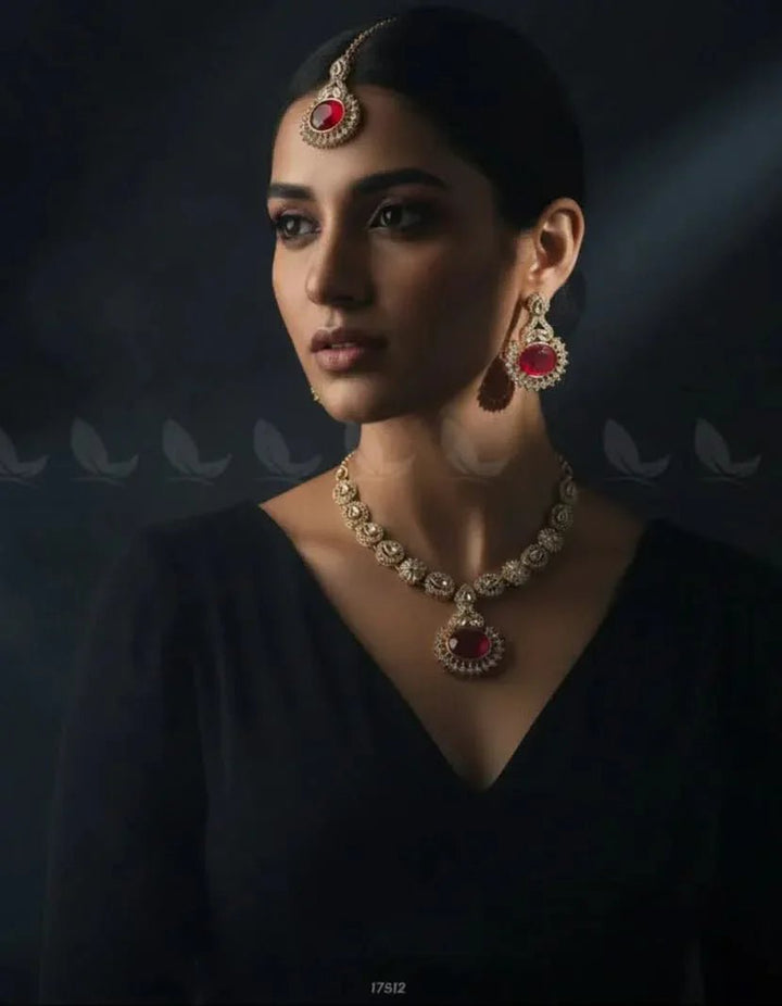 Zirconic Starburst Necklace Necklace Sets - Zeesy Jewellery Pakistan | Premium Artificial & Imitation Jewellery