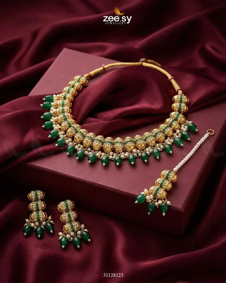 Shahi Pearl Drop Necklace Set Necklace Sets - Zeesy Jewellery Pakistan | Premium Artificial & Imitation Jewellery