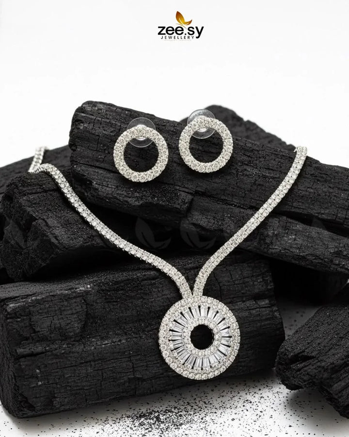 Signature Modern Drop Necklace Set Necklace Sets - Zeesy Jewellery Pakistan | Premium Artificial & Imitation Jewellery