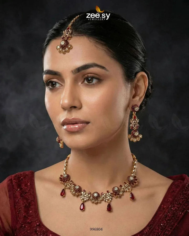 Achimenes Necklace Set Necklace Sets - Zeesy Jewellery Pakistan | Premium Artificial & Imitation Jewellery