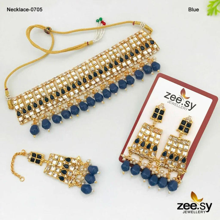 NECKLACE-0705 Blue Necklace Sets - Zeesy Jewellery Pakistan | Premium Artificial & Imitation Jewellery