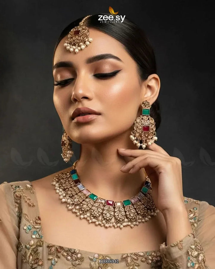 Imperial Heirloom Luxe Bridal Set Necklace Sets - Zeesy Jewellery Pakistan | Premium Artificial & Imitation Jewellery