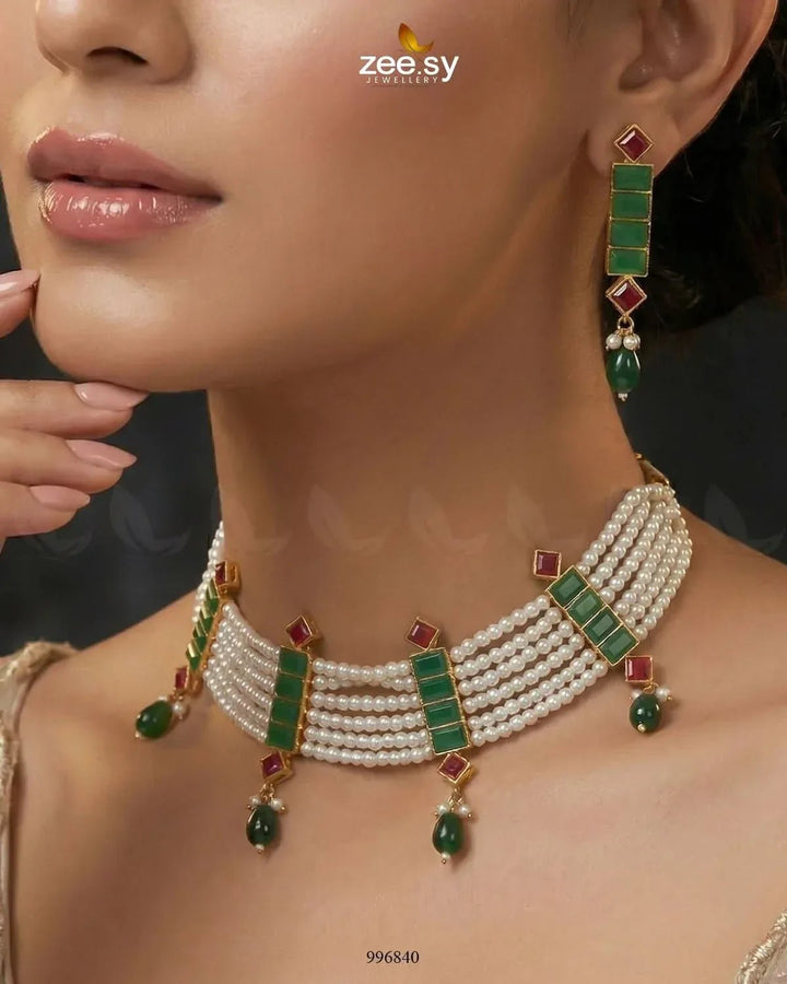 Canna Necklace Set Necklace Sets - Zeesy Jewellery Pakistan | Premium Artificial & Imitation Jewellery
