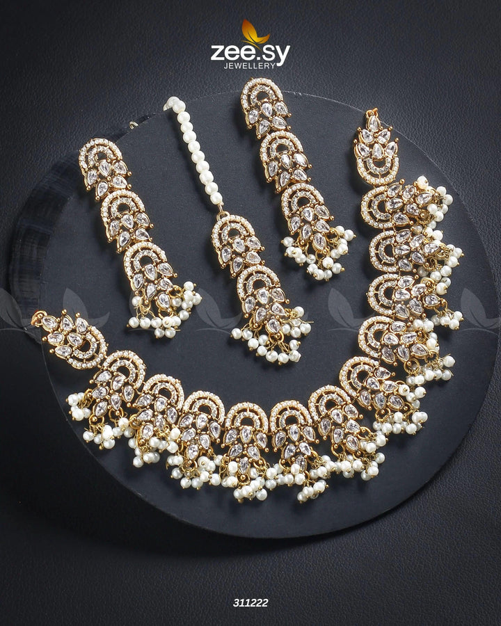 Celestial Necklace White Necklace Sets - Zeesy Jewellery Pakistan | Premium Artificial & Imitation Jewellery
