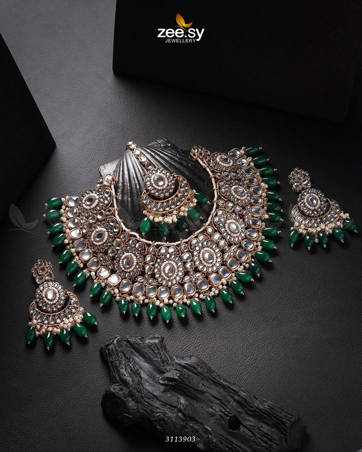 Hoor Bridal Set Necklace Sets - Zeesy Jewellery Pakistan | Premium Artificial & Imitation Jewellery