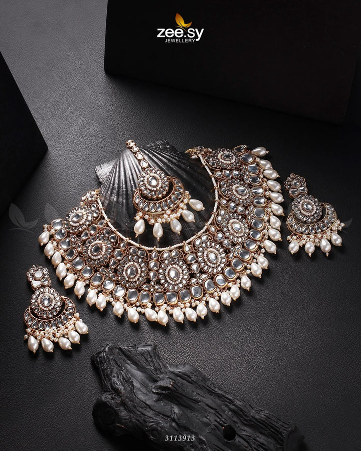 Hoor Bridal Set Necklace Sets - Zeesy Jewellery Pakistan | Premium Artificial & Imitation Jewellery