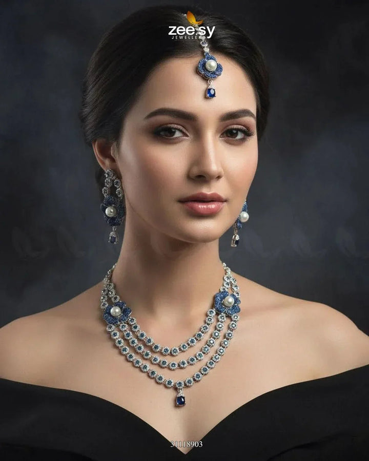 Grandeur Necklace Set Necklace Sets - Zeesy Jewellery Pakistan | Premium Artificial & Imitation Jewellery