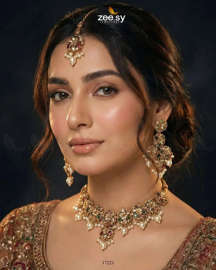 Magnolia Glimmer Necklace Necklace Sets - Zeesy Jewellery Pakistan | Premium Artificial & Imitation Jewellery