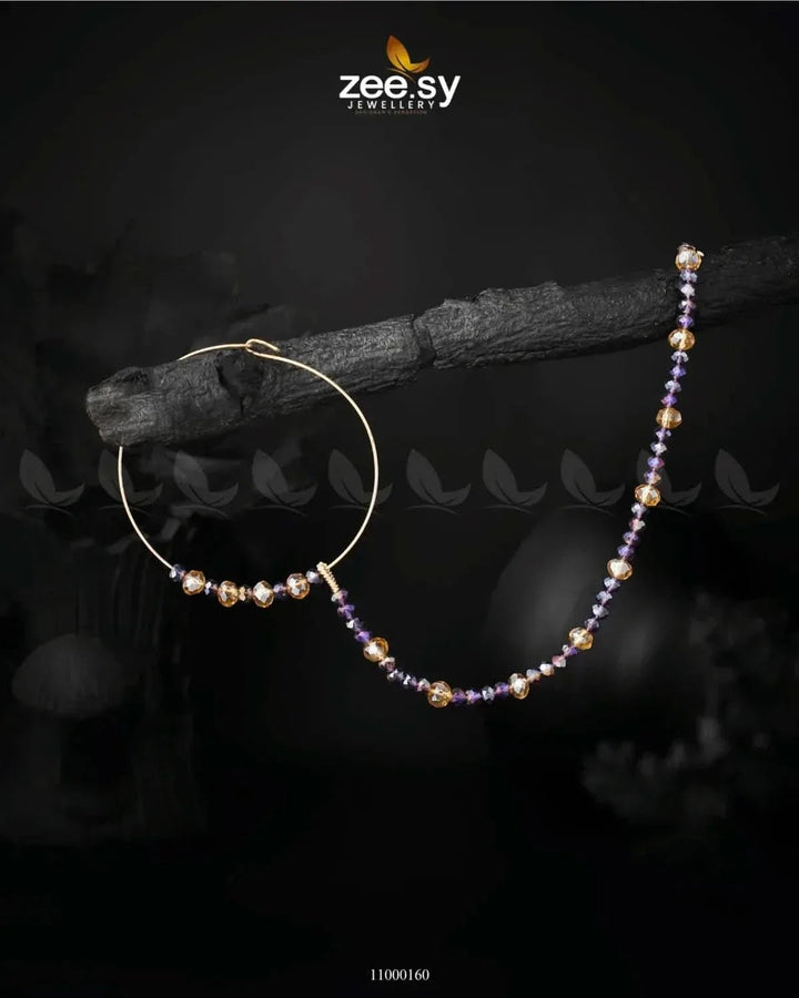 NOSE RING-0002 Crystal Purple Champagne Nose ring - Zeesy Jewellery Pakistan | Premium Artificial & Imitation Jewellery