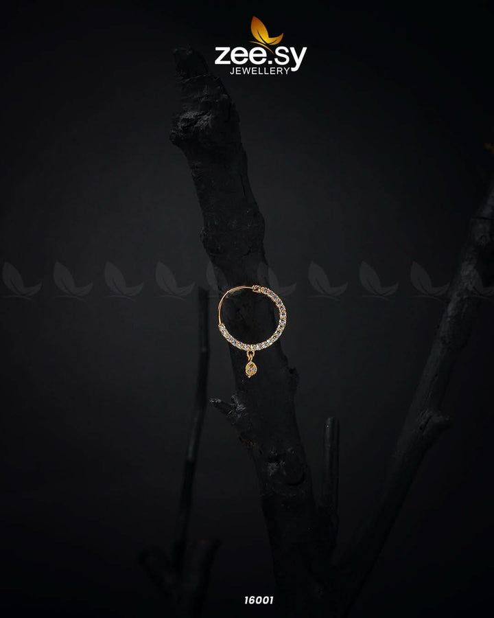 Cultural Nose Ring Golden Nose ring - Zeesy Jewellery Pakistan | Premium Artificial & Imitation Jewellery