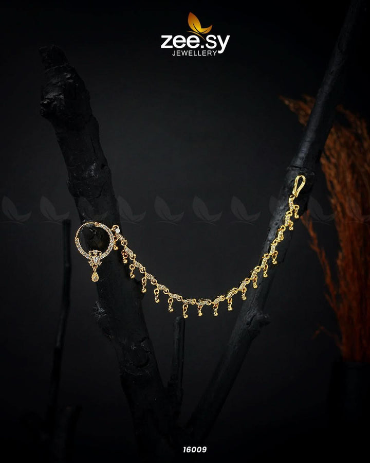 Thai Style Nose Ring Golden Nose ring - Zeesy Jewellery Pakistan | Premium Artificial & Imitation Jewellery
