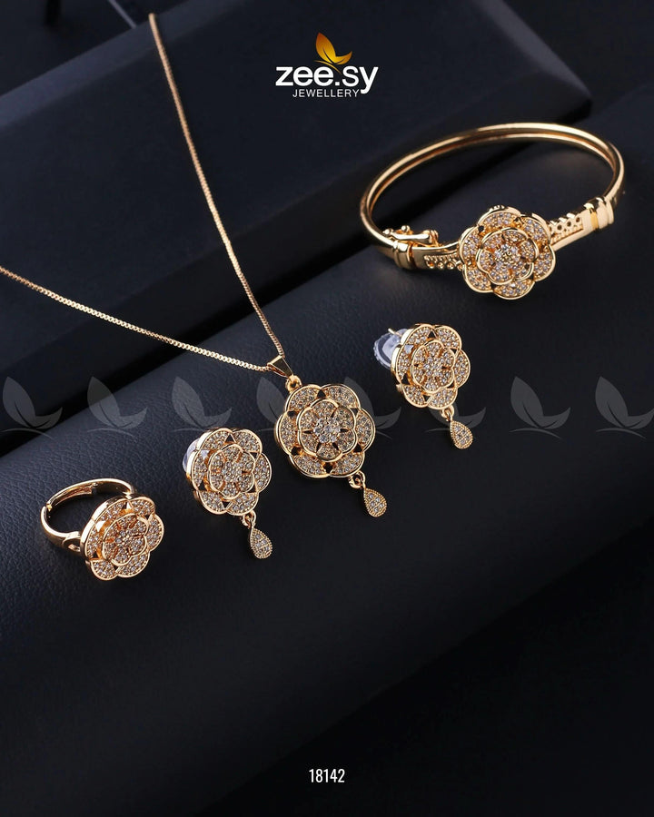 Petal Pendant Set Pendant - Zeesy Jewellery Pakistan | Premium Artificial & Imitation Jewellery