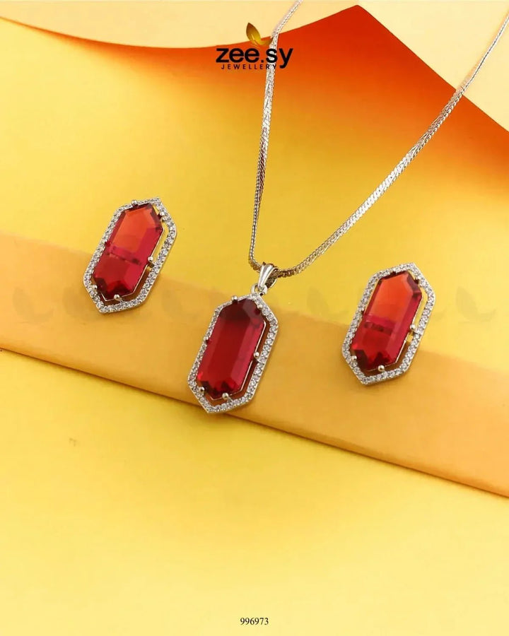 Jade Pendant set Fuchsia Pendant - Zeesy Jewellery Pakistan | Premium Artificial & Imitation Jewellery