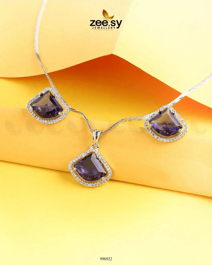 Meissa Pendant Set Purple Pendant - Zeesy Jewellery Pakistan | Premium Artificial & Imitation Jewellery
